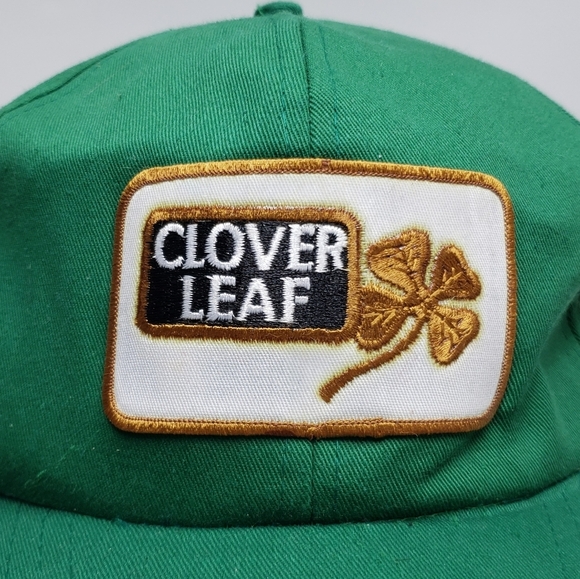 Clover Leaf Patch on Green Cap Snapback Hat Novelty Unisex - Picture 3 of 11